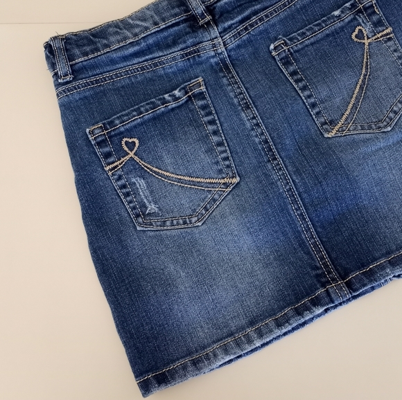 The Childrens Place Distressed Jean Skirt Girls Size 14 - Picture 5 of 15